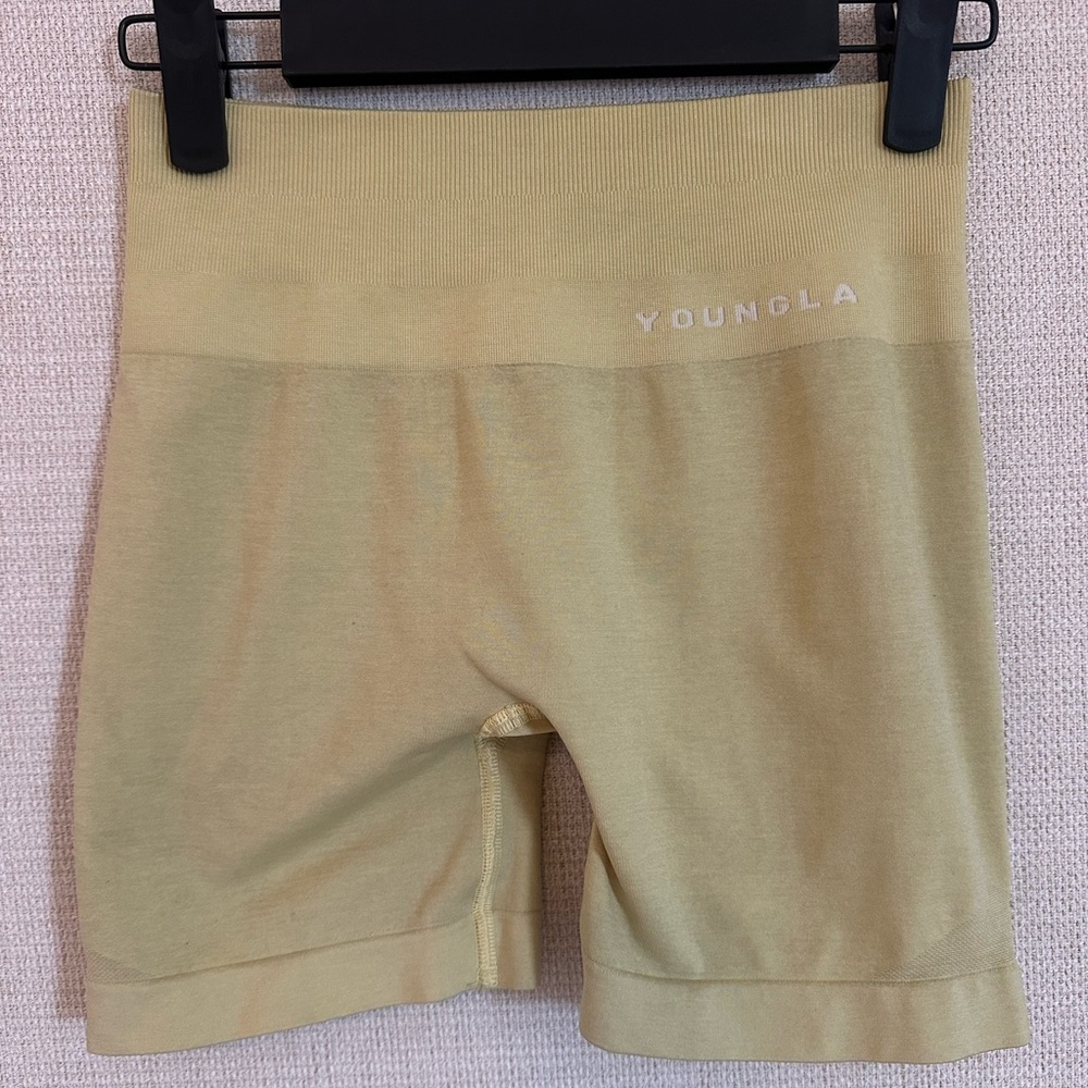 YoungLA Women's Light Yellow Bike Shorts
